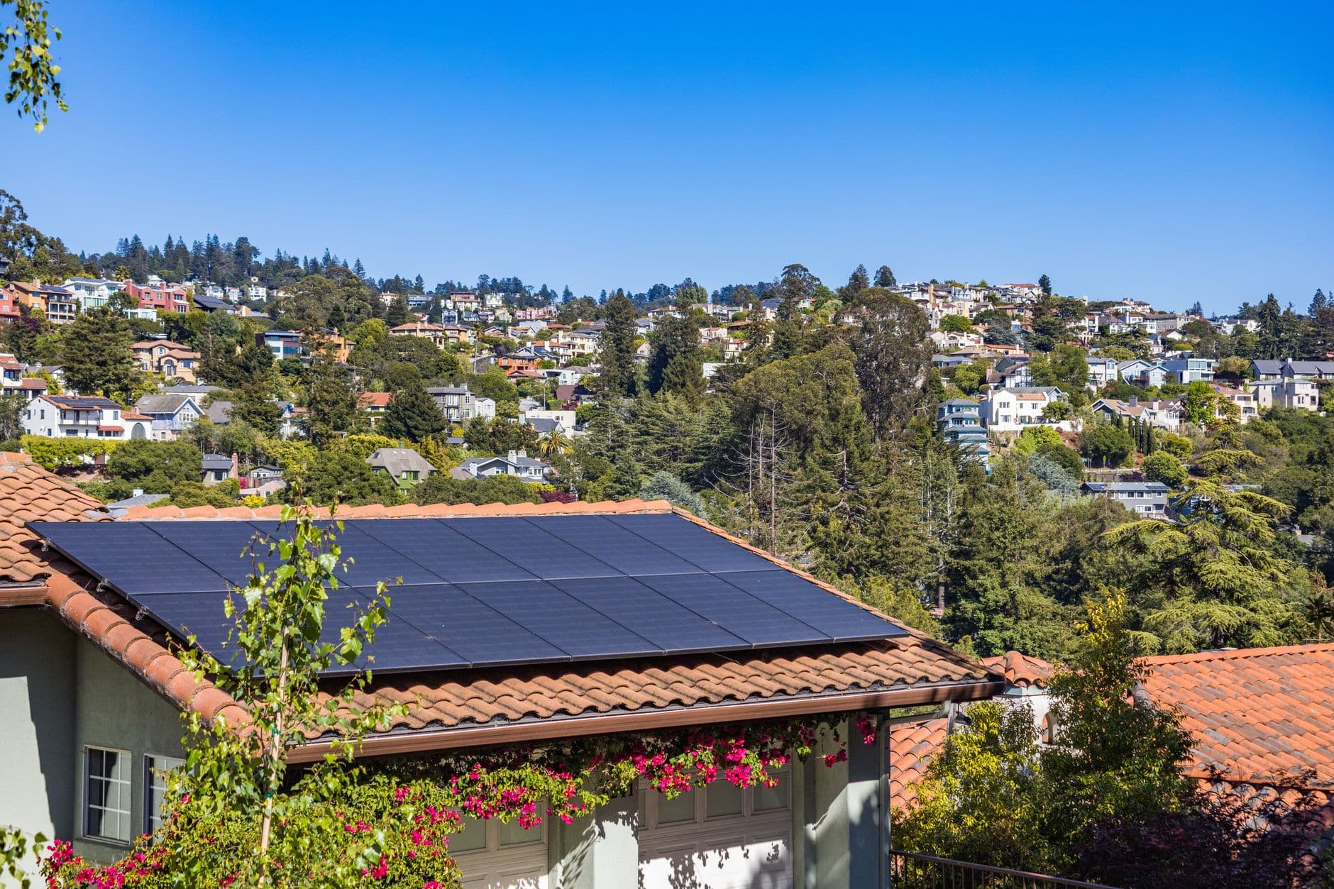 Rooftop solar installation on a Kenyan home